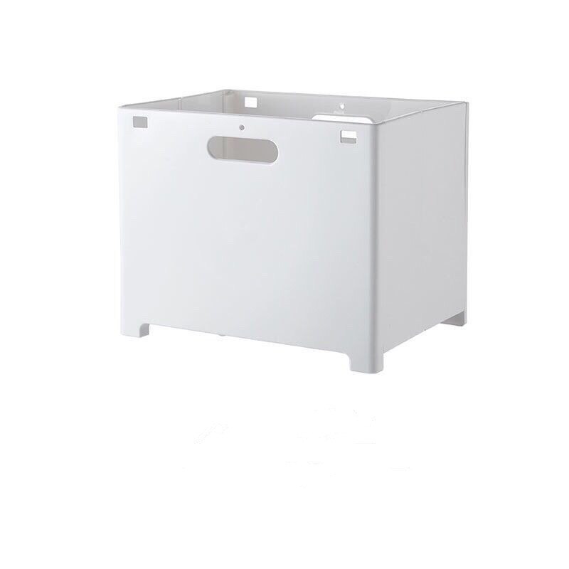 Household Wall Mount Folding Laundry Sorter Storage Bucket Bathroom Dirty Clothes Basket Laundry Basket Large Laundry Organizer: 38x30x27.5cm / White