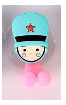 Tandenborstelhouder Zuig Cartoon Dier Tandpasta Opbergrek Tandenborstel Dispenser Badkamer Organizer Accessoires: Blue soldier