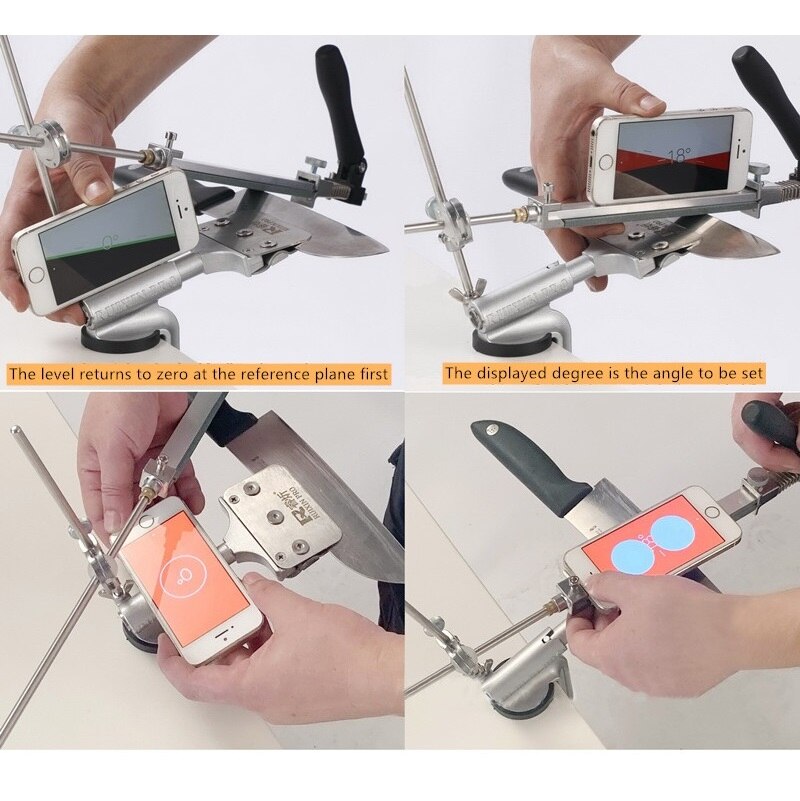 Iron Steel Kitchen Sharpener Kitchen Knife Sharpener Sharpening Tools Fix-angle With 4 Stones Whetstone