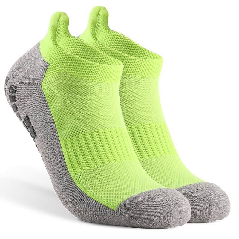 Calcetines antideslizantes con suela de silicona, para fútbol, competición , accesorios deportivos, unisex,: Fluorescent Green
