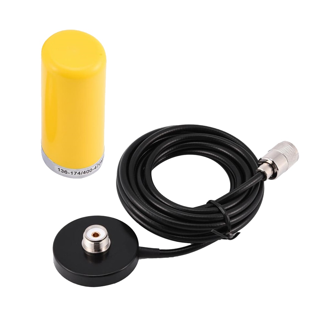 Antena de Radio móvil VHF UHF Ham de doble banda PL259 con Base magnética