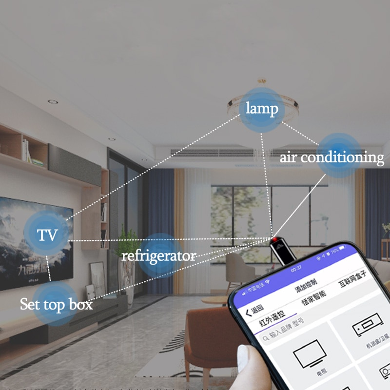 Suntaiho infrared usb c remote for iphone Samsung Xiaomi Mini Smart IR Controller phone Adapter for TV aircondition refrigerator