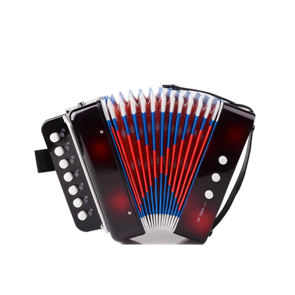 1PC 7-Key Accordion Children'S Accordion Musical Instrument ABS Plastic Hands-On Birthday Beginner Practice Accordion