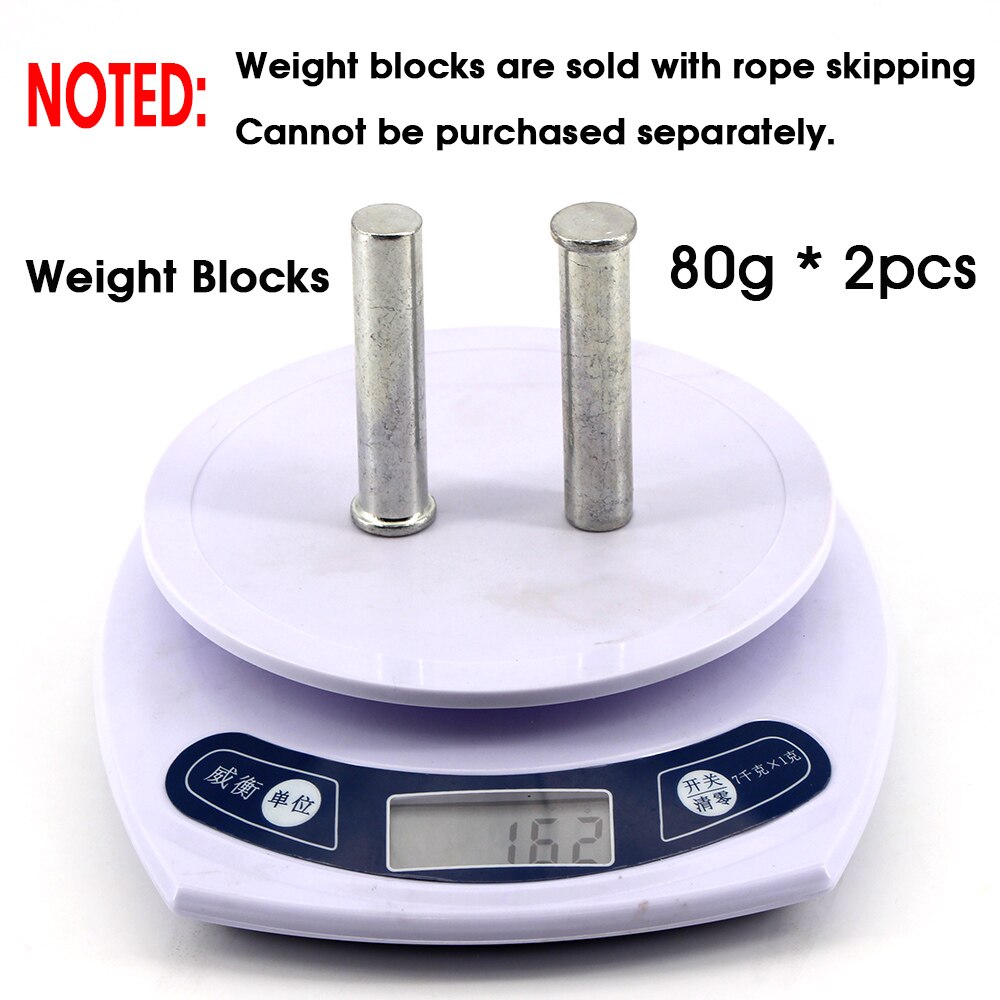 Bearing jump rope Tangle-Free jumping rope adjustable skipping rope speed Crossfit cuerda para saltar Equipments Skipping: 80g Weight Blocks