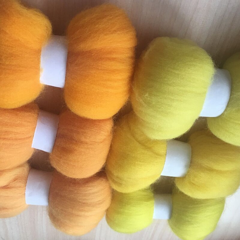 Keramische wol feltro gemengde feutrine naaldvilten lana merinowol fiber roving voor naald feling wol set diy crafa 300G 50G/KLEUR