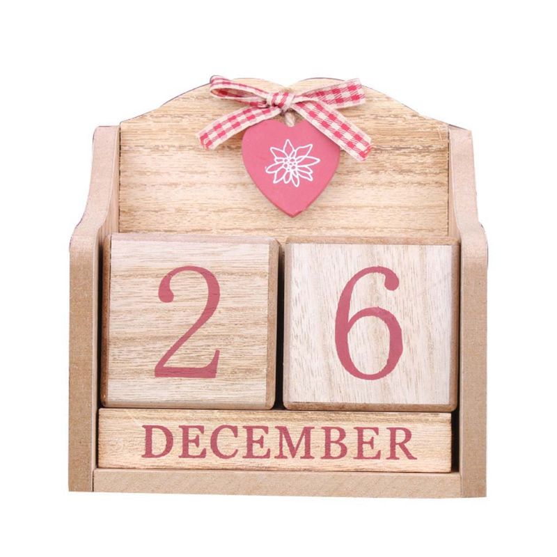 Affichage perpétuel calendrier mois et Date | En bois, bloc éternel, accessoires de photographie de bureau, accessoires de décoration pour la maison et le bureau: -R