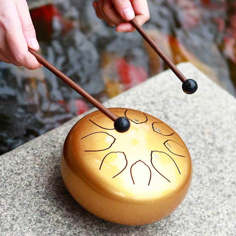 Instrumento de música budista de 6 pulgadas y 8 tonos, instrumento para cantar y sanar el sonido