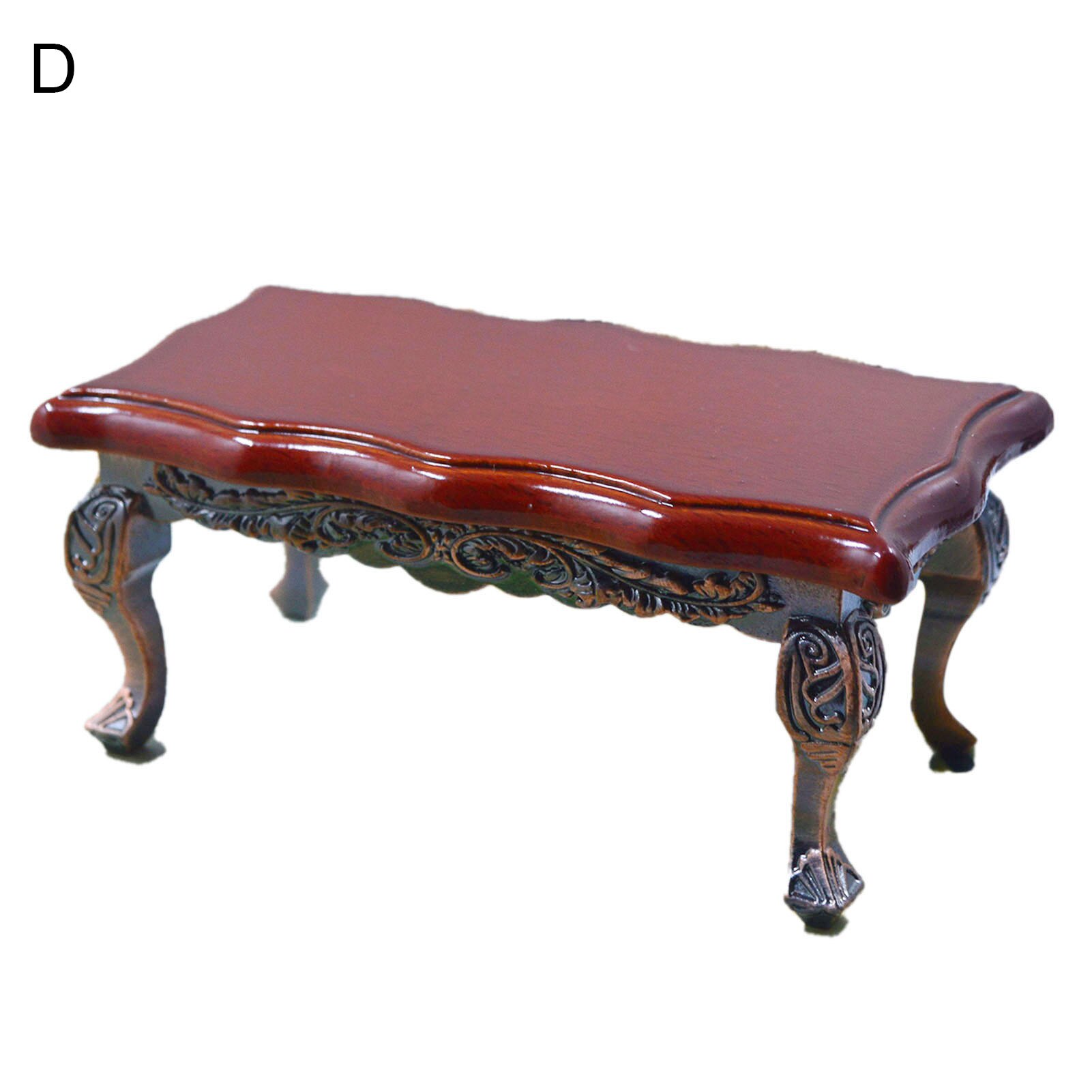 1/12 Dollhouse Realistische Aantrekkelijke Interessante Mini Meubels Bench Eettafel Model Speelgoed Miniatuur Landschap: D