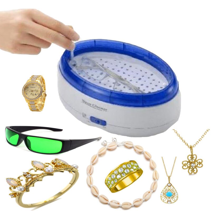 Hjem usb ultralydsrenser smykker briller generator rengøring ur karbad tank bærbare mini briller vaskemaskine