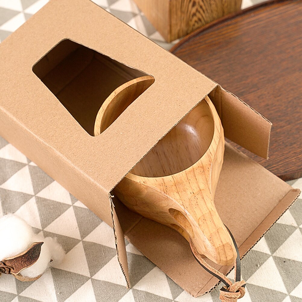 Wood Coffee Cup Natural Jujube Wood Tea Cup With Handgrip Milk Travel Wine Beer Cups For Home Bar Kitchen Gadgets
