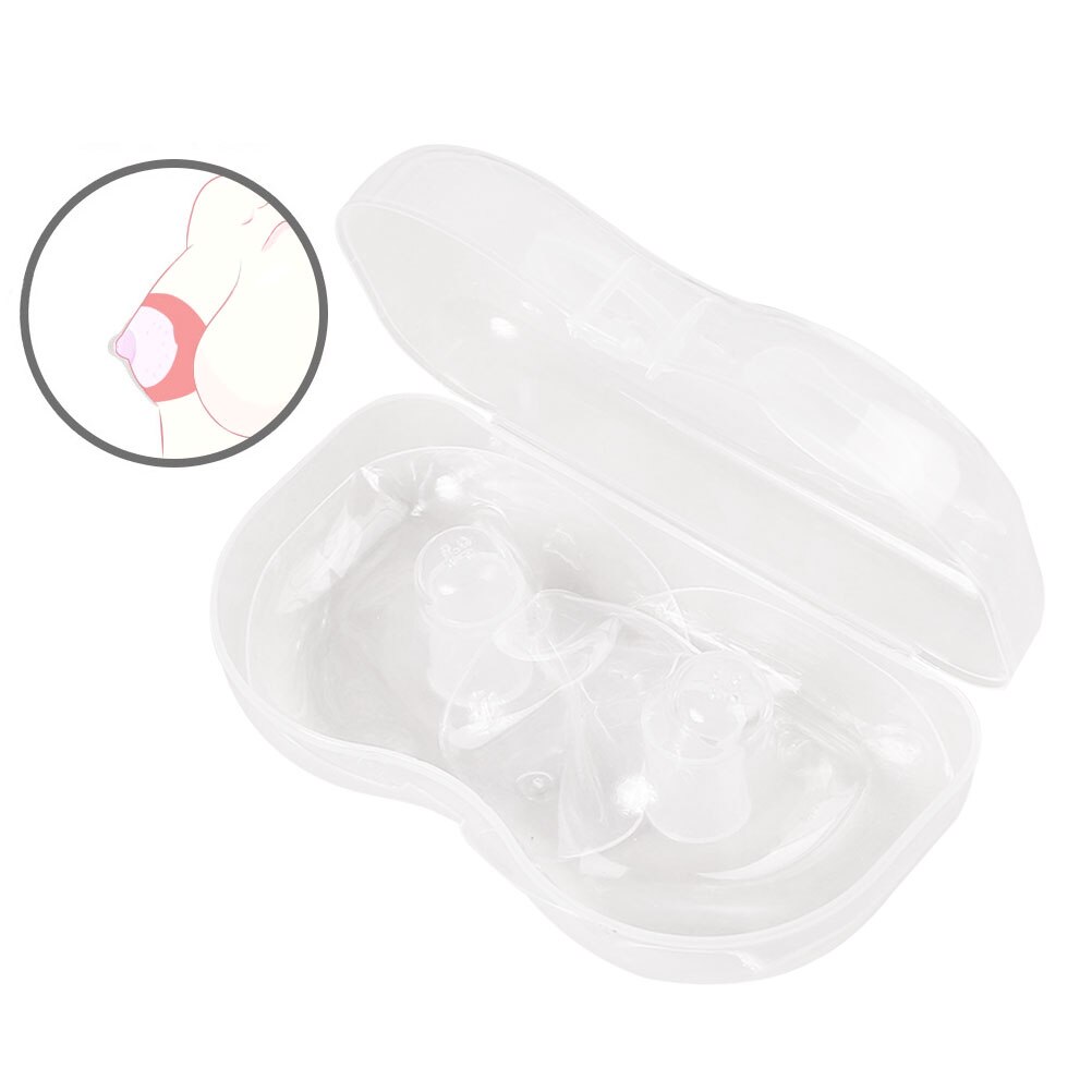 2pcs Semicircle Silicone Shield Cover Set Breastfeeding Nursing Shield Protector with Dust-Proof Carrying Case