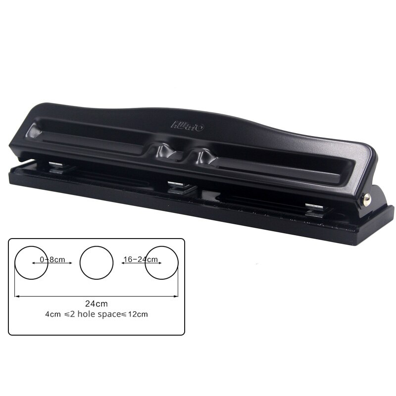 Metal A4 6 Holes Punch School Paper Cutter Adjustable 3/4 Hole Puncher Scrapbooking Punches DIY Tools Office Binding Supplies: 3 Holes punch
