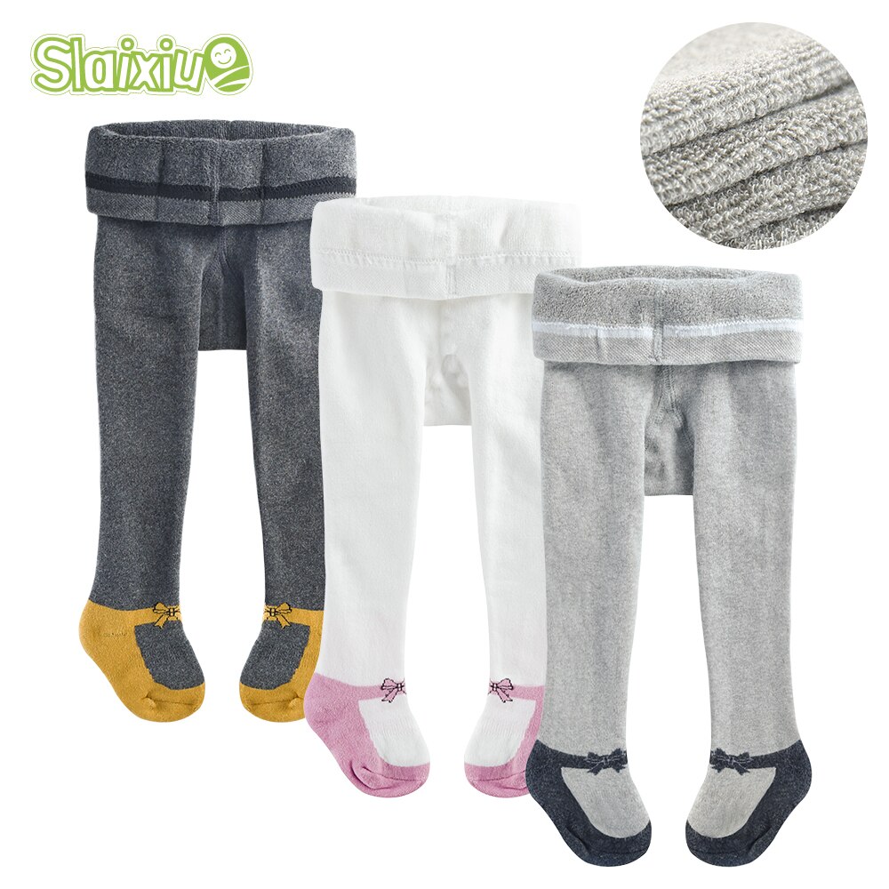 Baby Strumpfhosen Strümpfe Kleinkind Einfarbig Plus Samt Gestrickt Verdicken Vlies Gefüttert Winter warm Nahtlose Baumwolle Gamaschen
