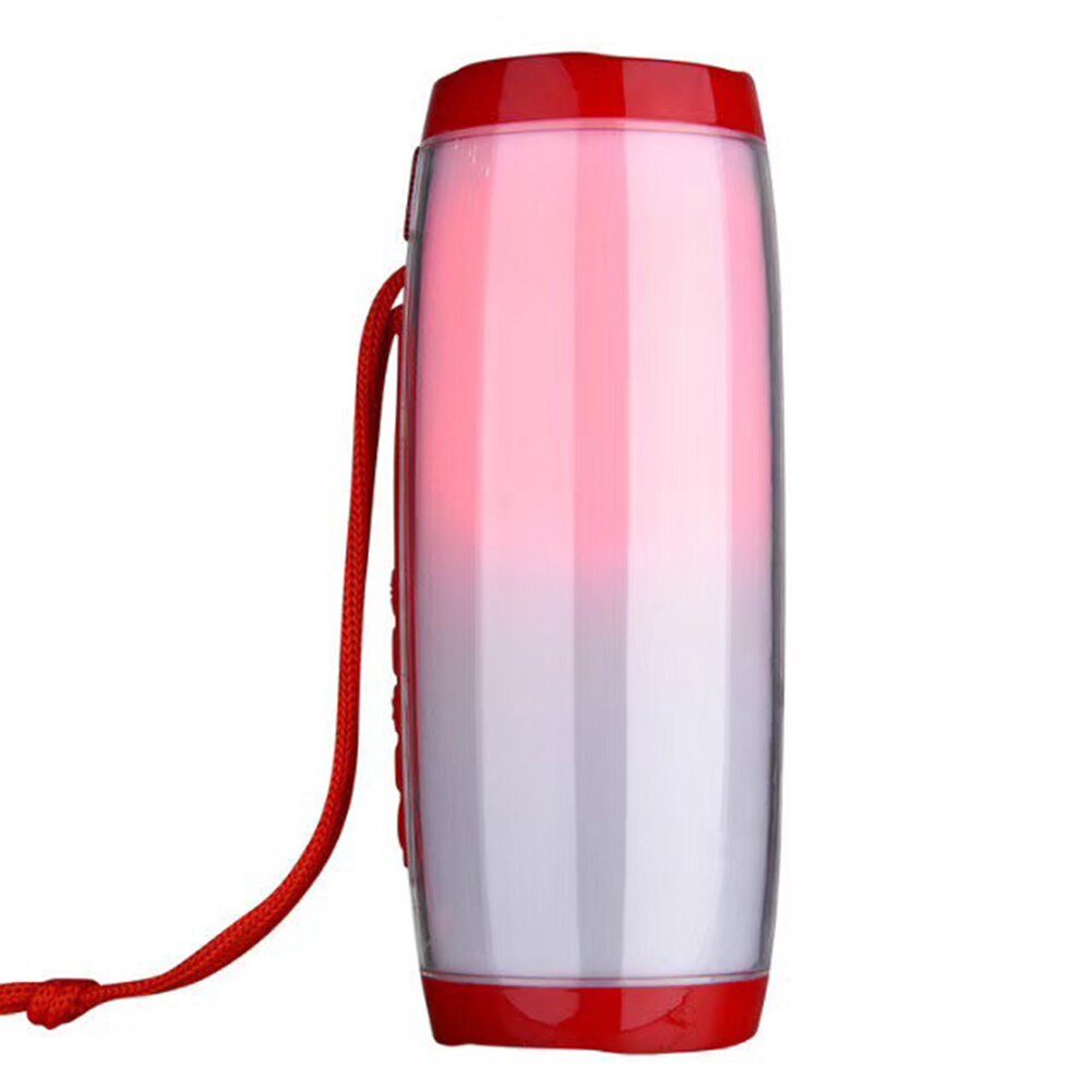Draagbare Luidsprekers Bluetooth Kolom Draadloze Bluetooth Speaker Krachtige Outdoor Bass Speaker Met Led Light Ondersteuning Aux Tf Fm: red