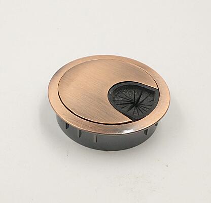 2 st zinklegering tråd hålskydd dator skrivbord kabel genomföring hål uttag port vindrulle hållare organisatör möbel hårdvara: A / 60mm