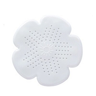 1Pc flower Sewer Outfall Strainer Bathroom Sink Filter Anti-blocking Floor Drain Hair Stopper Catcher Kitchen Bathroom Accessori: white
