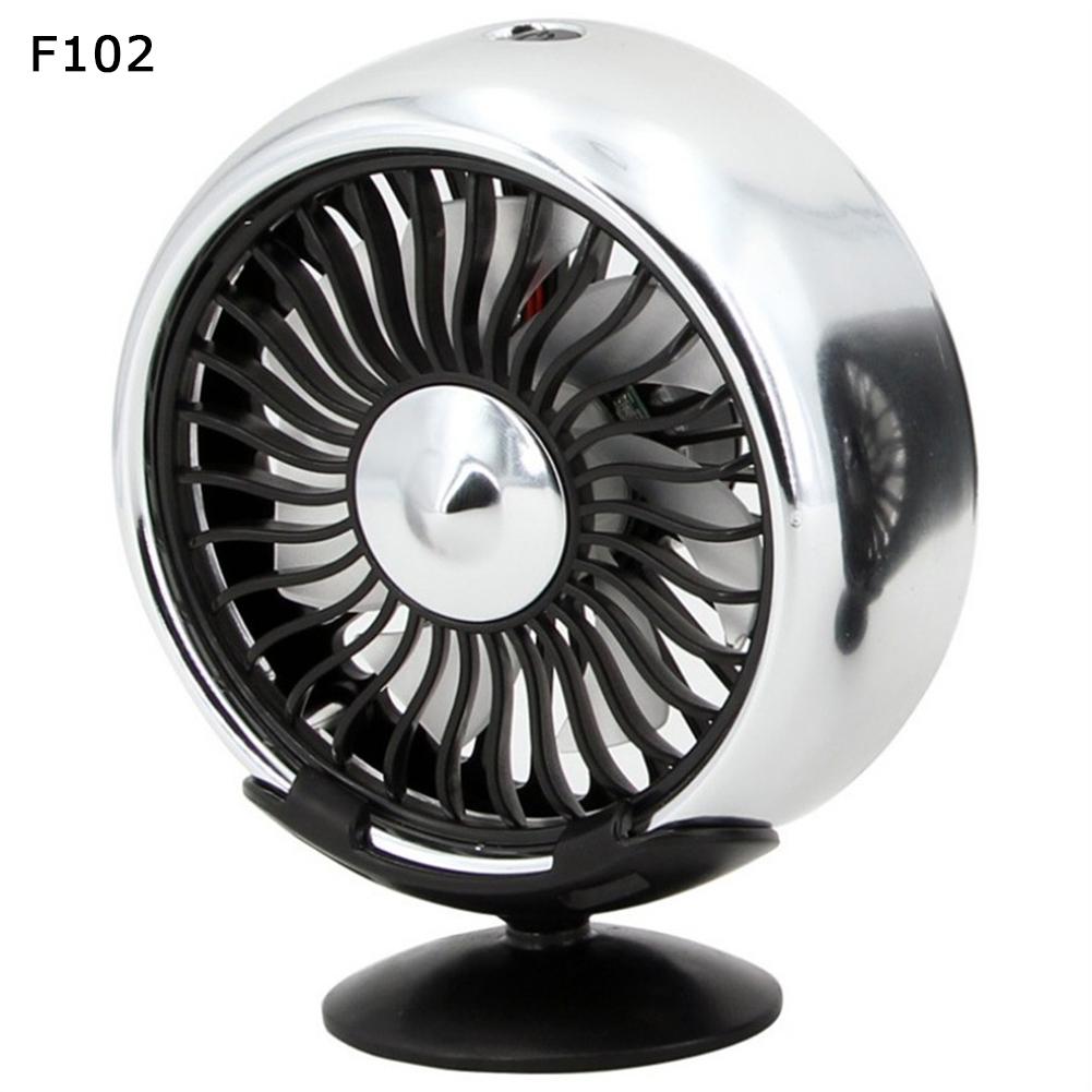 3 Speed Adjustment USB Car Fan Cooling Air Conditioner Colorful Light Dashboard Cooling Electric Fan: White