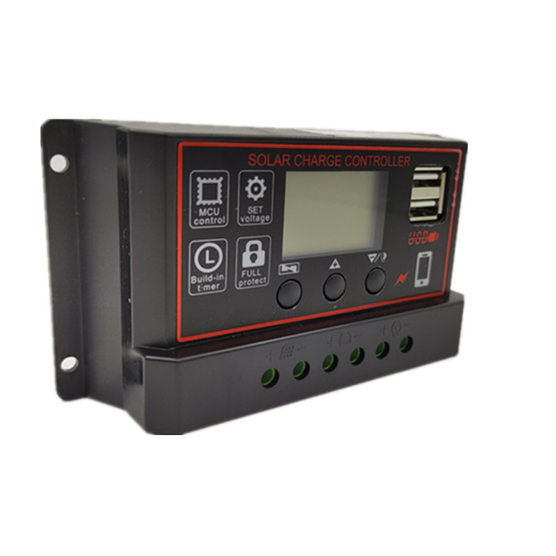 12V24V 10A/20A/30A Simple Solar Controller Light Time Control Solar Charge and Discharge Controller with USB