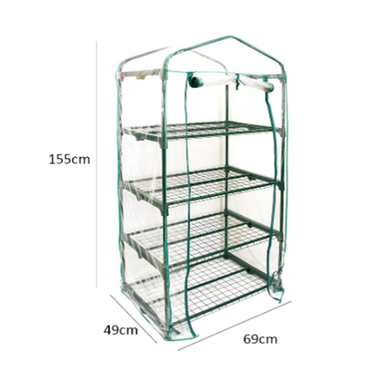 Greenhouse Cover Waterproof Small Plant Greenhouse Transparent PVC Cover With Roll-Up Door For Potted Plants Seedlings