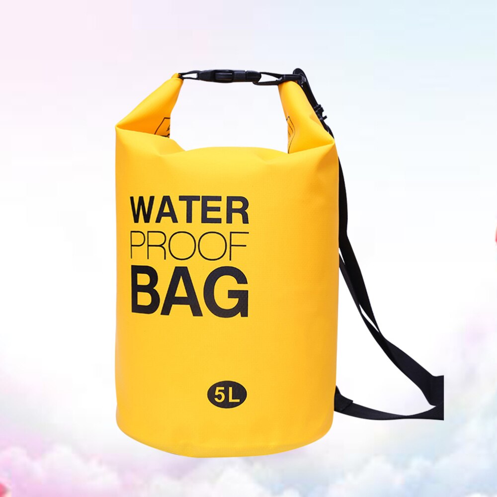 5L Inflatable Bag 500D Waterproof PVC Gear Bags Outdoor Mesh Fabric Sports Buoy for Boating Kayaking Fishing Rafting Swimming Ca: Yellow