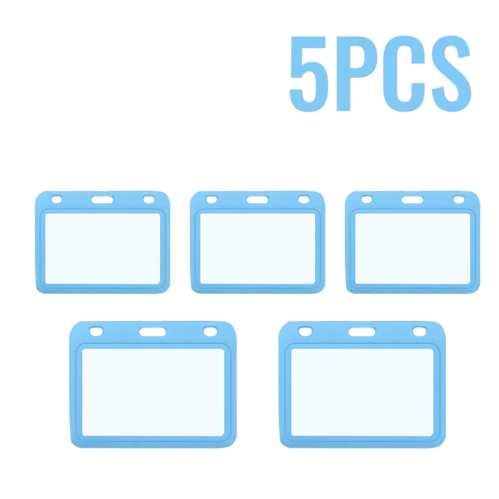 1/2/5PC Clear Vaccination Card Protector Vaccine Card 4x3 Protective Waterproof PVC Health Card Case for CDC Immunization Badge: Light blue 5pc