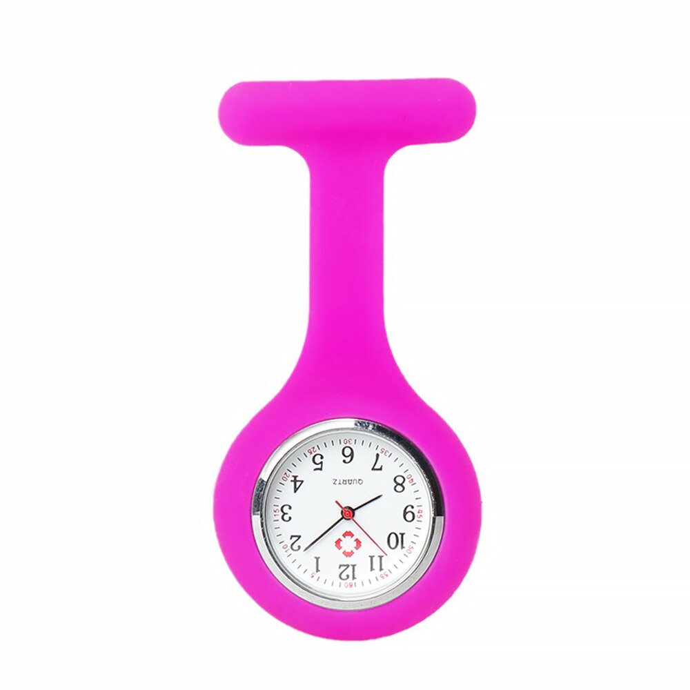 Pocket Watches Silicone Nurse Watch Brooch Tunic Fob Watch With Free Battery Doctor Watch: Rose