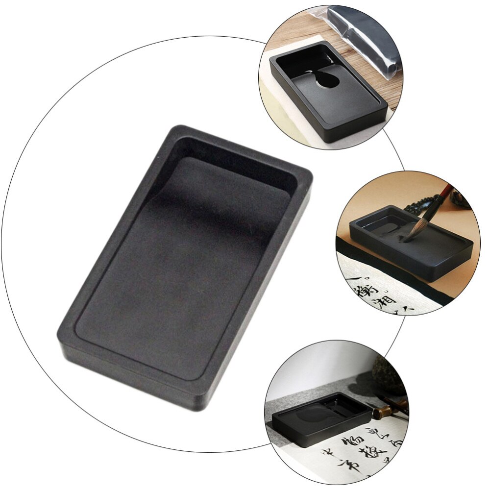 1pc Schüler Kalligraphie Inkstone Zwei-seitig Inkslab Leichte, Tragbare Inkstone
