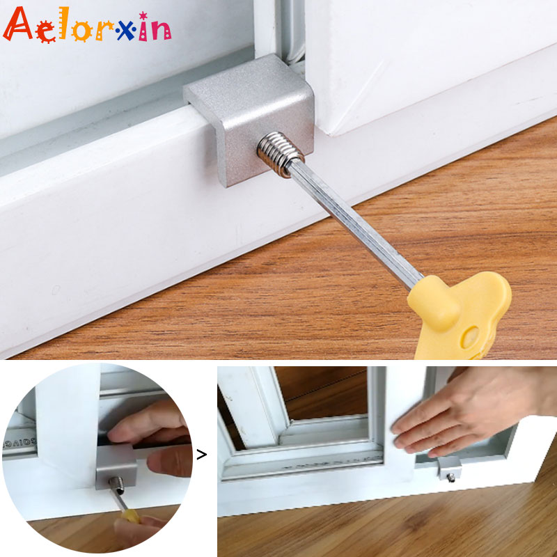 Window Lock Kind Baby Veiligheid Metalen Lock Venster Stopper Bescherming Voor Kinderen Venster Restrictor Veiligheidsslot Kind Bescherming