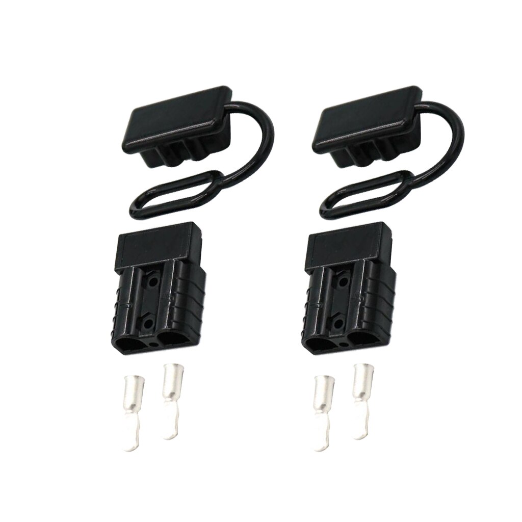 2 Sets 50A 600V Plug Connect Battery Quick Connector+Cover Kit For Winch Car