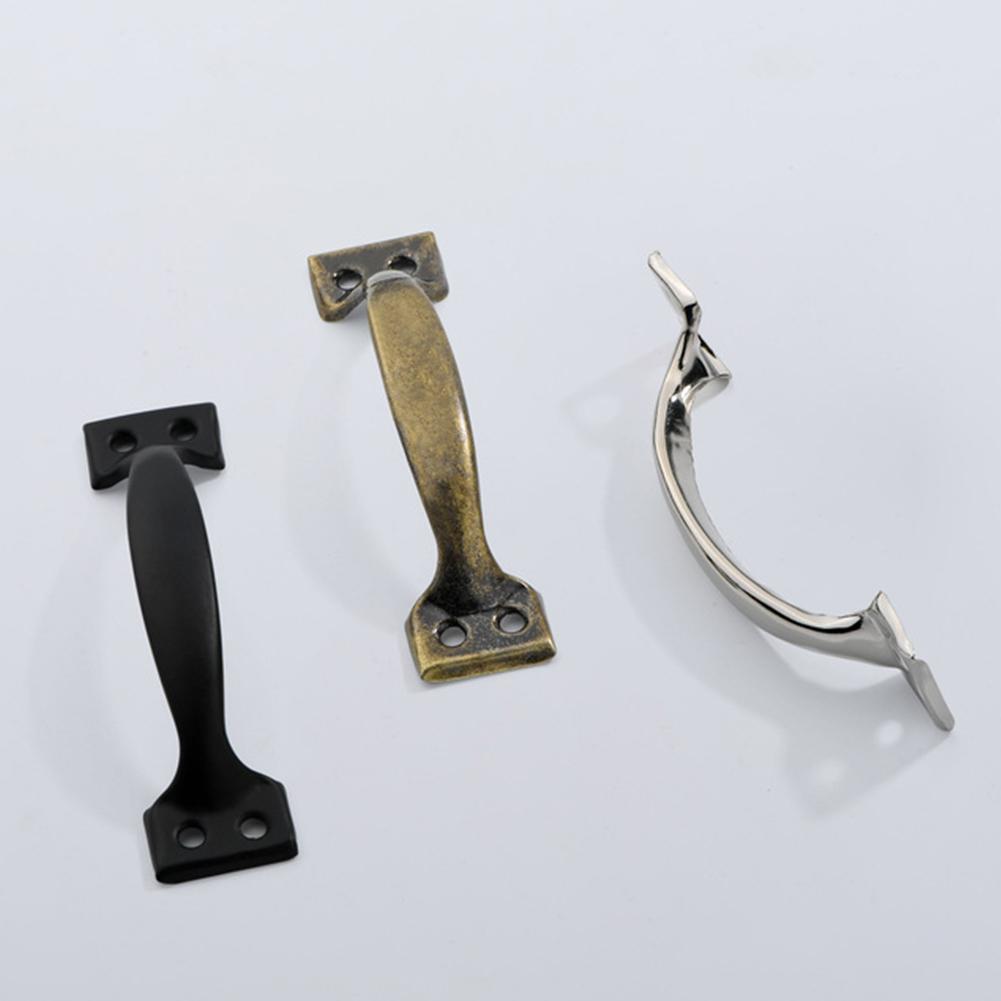 2pcs Hardware Pull Garage Gate Door Handle Black Cast Iron Furniture Hardware Home Shed Garage For Sliding Barn Door Pull