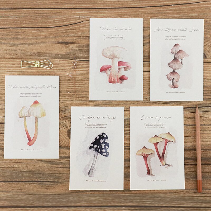 30 ark/pakke søde svampe postkort lykønskningskort kontor kontor og skole papirvarer