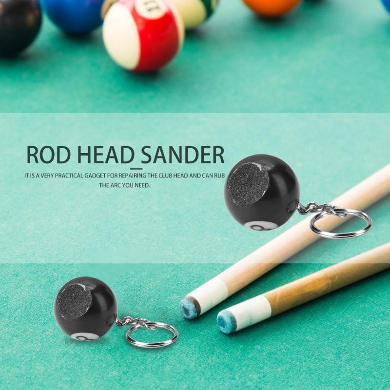 Portable Billiard Rod Tips Ball Shaper Keychain Various Specifications Optional Exquisite Cue Tips Sander Pool Accessories: Default Title