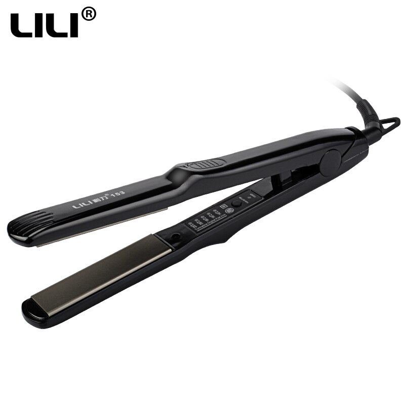 110-240V Keramische Stijltang flat iron professionele Elektrische Stijltangen haar krultang Salon Styling Tool: Black Straight