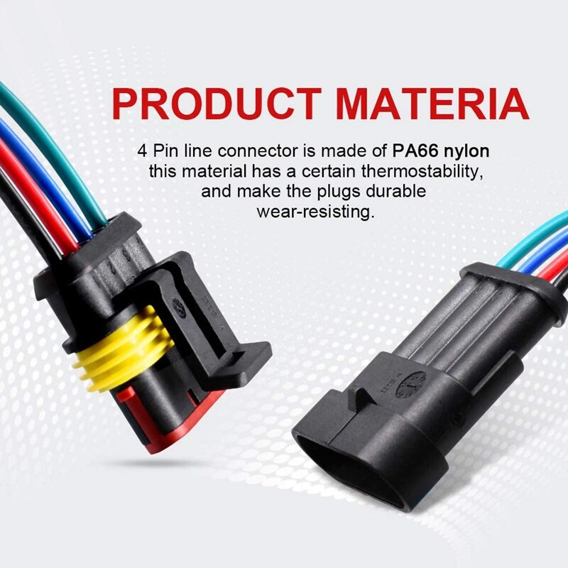 Connector,Way 16 AWG Wire,Waterproof Wire 1.5mm Series Terminal Connector,Suitable for Car Truck(6 Kit)