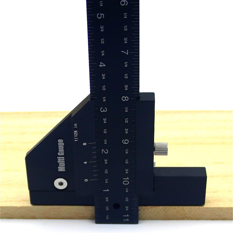 300mm Multi Sliding Depth Gauge Aluminum Alloy T Square Ruler Woodworking Scriber Multifunctional Measuring Ruler Scriber