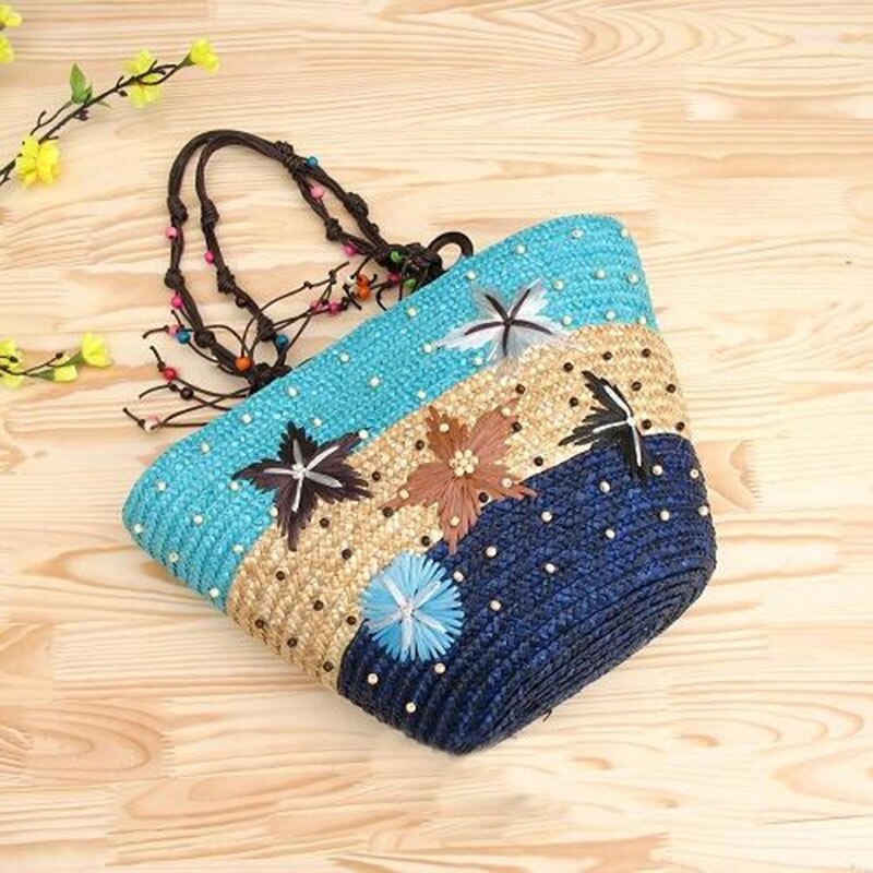Bolso De Paja Con De Estrella De Mar Estilo Bohem Grandado bolso-de-paja-con-de-estrella-de-mar-estilo-bohem-grandado
