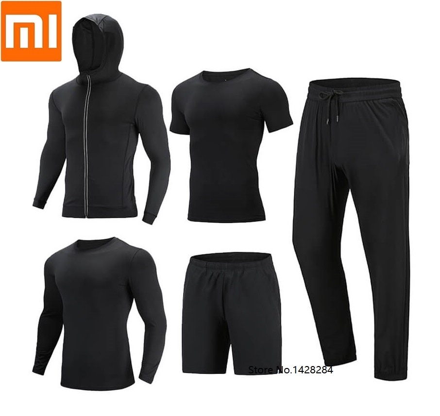 Xiaomi Cottonsmith Uomini di secchezza Rapido Sport del cappotto manica Lunga T-Shirt di Fitness pantaloncini pantaloni traspirante manica Corta Felpa