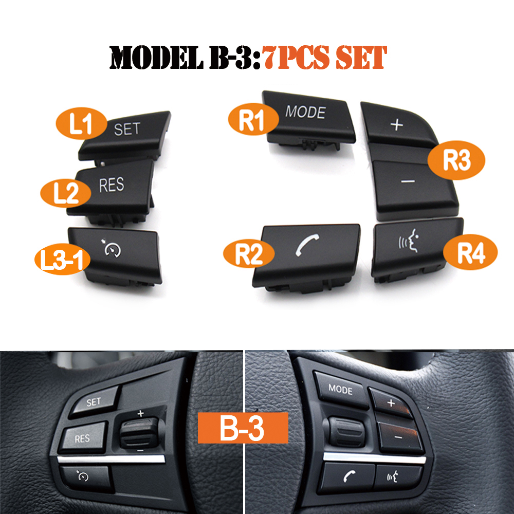 Car Multi-Function Steering Wheel Control Switch Button Sets For 1 3 5 6 7 Series F20 F22 F30 F34 F36 F10 F11 F07 F12 F01 F02: green