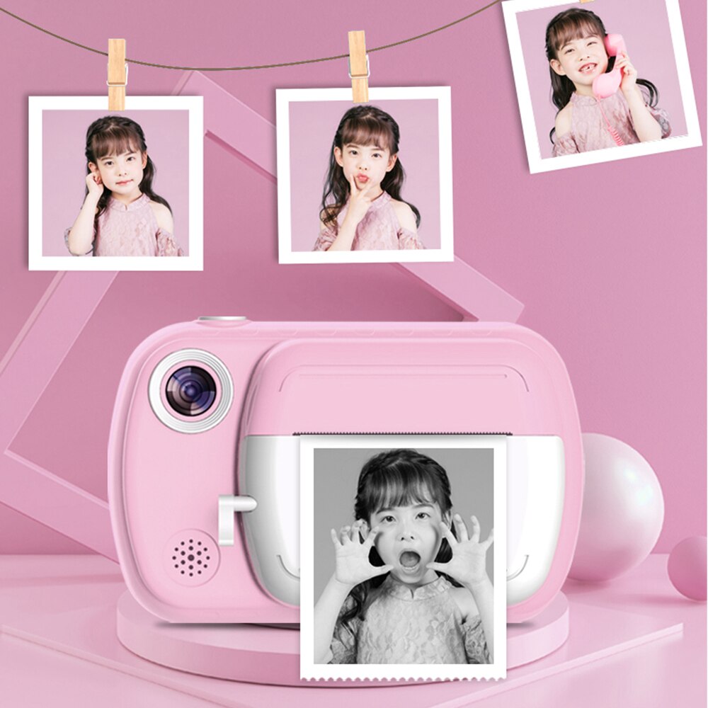 Hd 30mp børn instant print kamera jul til børn drenge piger med termisk fotopapir legetøj til fødselsdag