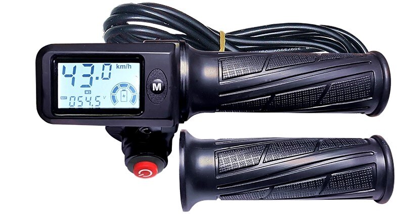 Velocímetro + indicador de nivel de batería 36v48v60v + acelerador + bloqueo/llave/interruptor de encendido/apagado/encendido-apagado scooter Eléctrico bicicleta MTB triciclo pieza DIY: 36v red  switch
