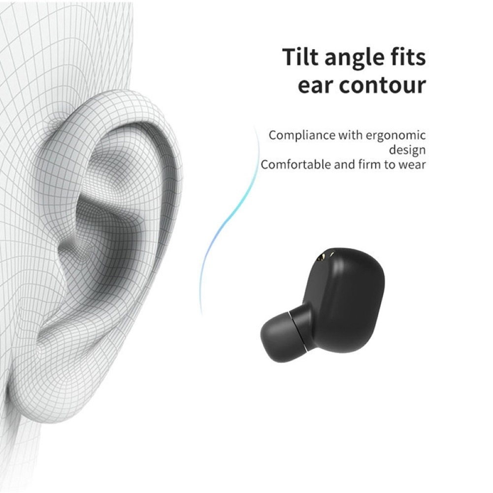Tws bluetooth 5.0 in- øre trådløs stereo håndfri opkalds øretelefon headset 5.0 tws øretelefon støjreducerende mikrofon headset