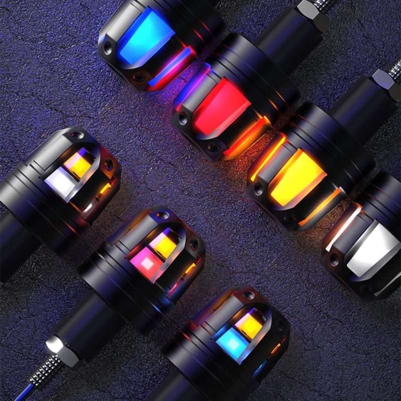 Clignotant LED pour guidon de moto, 2 pièces, 12V, barre de poignée, marqueur latéral, éclairage d'angle