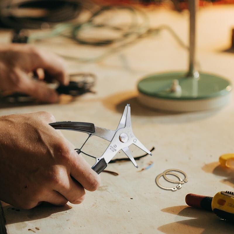 2-in-1 Snap Ring Pliers Internal External Pliers Retaining Clips Multifunctional Snap Ring Circlip Pliers For Hand Tool
