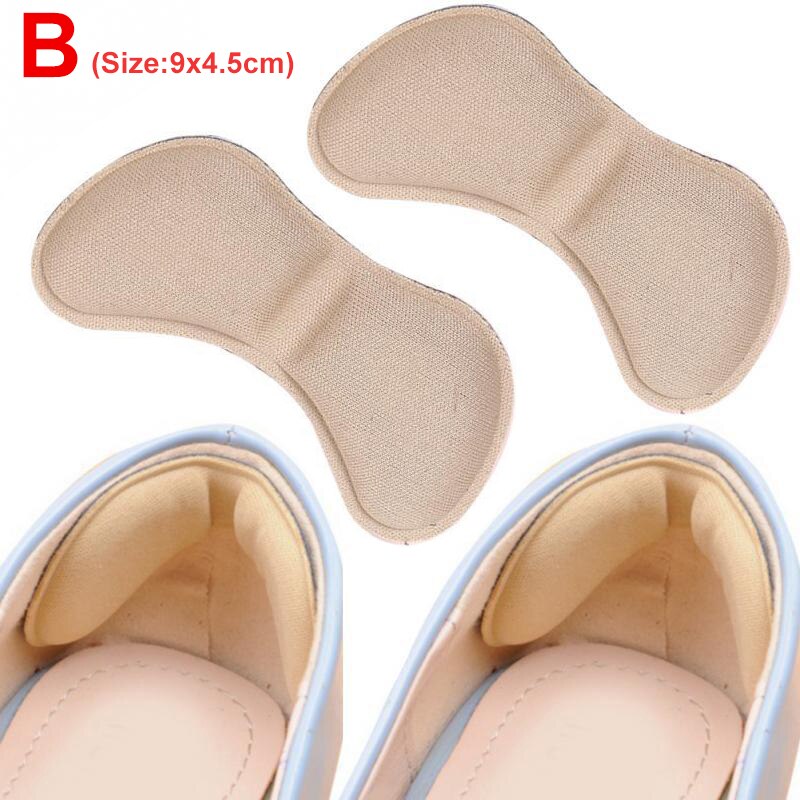 Semelles adhésives Anti-usure, 2 pièces, coussinets de talon, soulagement de la douleur, Patch autocollant, taille ajustable, chaussures, insérer la semelle intérieure, soins des pieds: B (Beige)