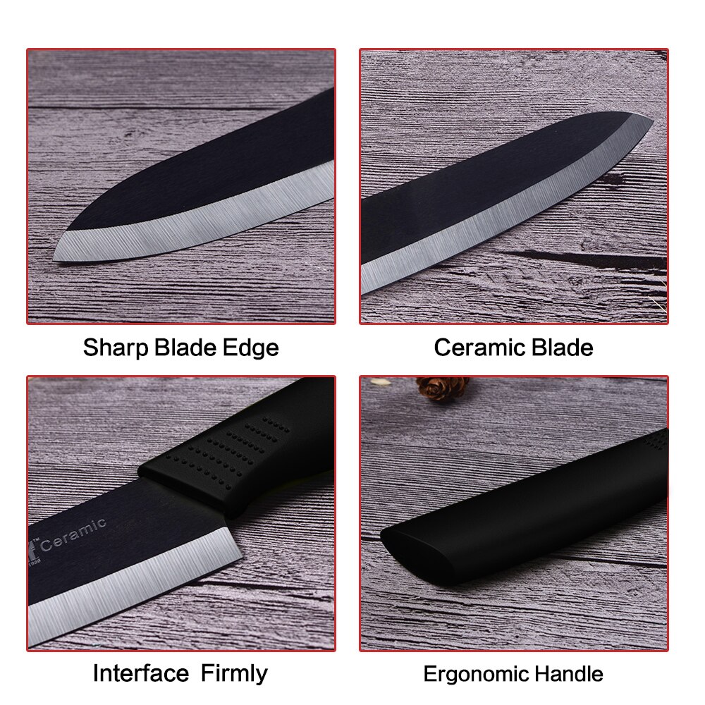 XYj Japanese Ceramic Knife Kitchen Knives Set 3" 4" 5" 6" Zirconia Knife Peeler Black White Paring Fruit Ceramic Cooking Knives