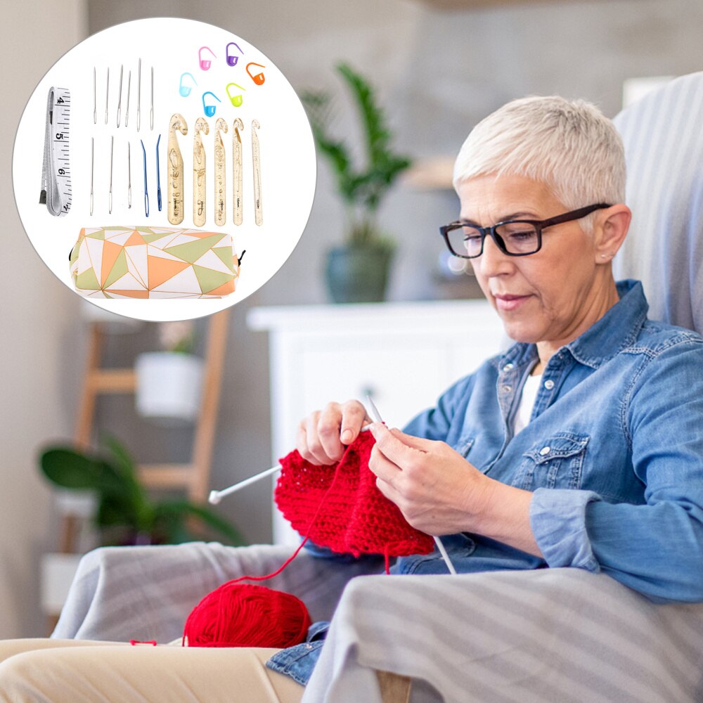 1 Set Crochet Needles Set with Stitch Markers Crochet Hooks for Beginners: Default Title