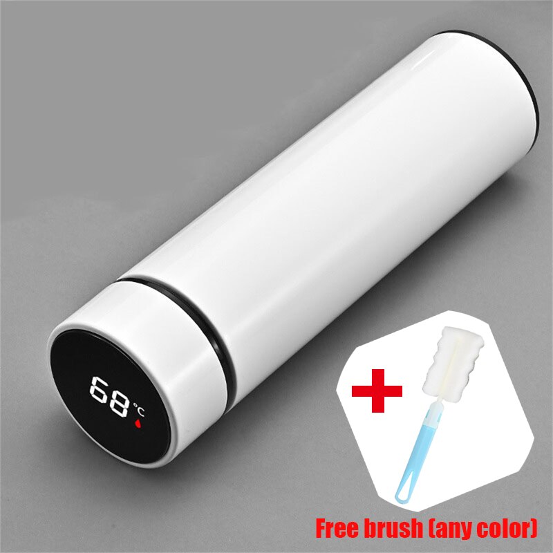 Temperature Intelligent Measurement Thermos 500ml Cup Bottle Touch Control LED Digital Display Coffee Cup Bottle Christmas: A