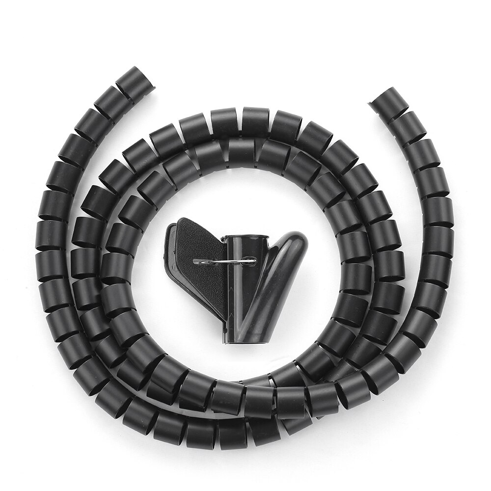 Cable Management Sleeve Spiral Wrapping Wire Organizer Sheath Tube Flexible Manage Cord 20mm Wire Cable Sleeves: 1.5 meters