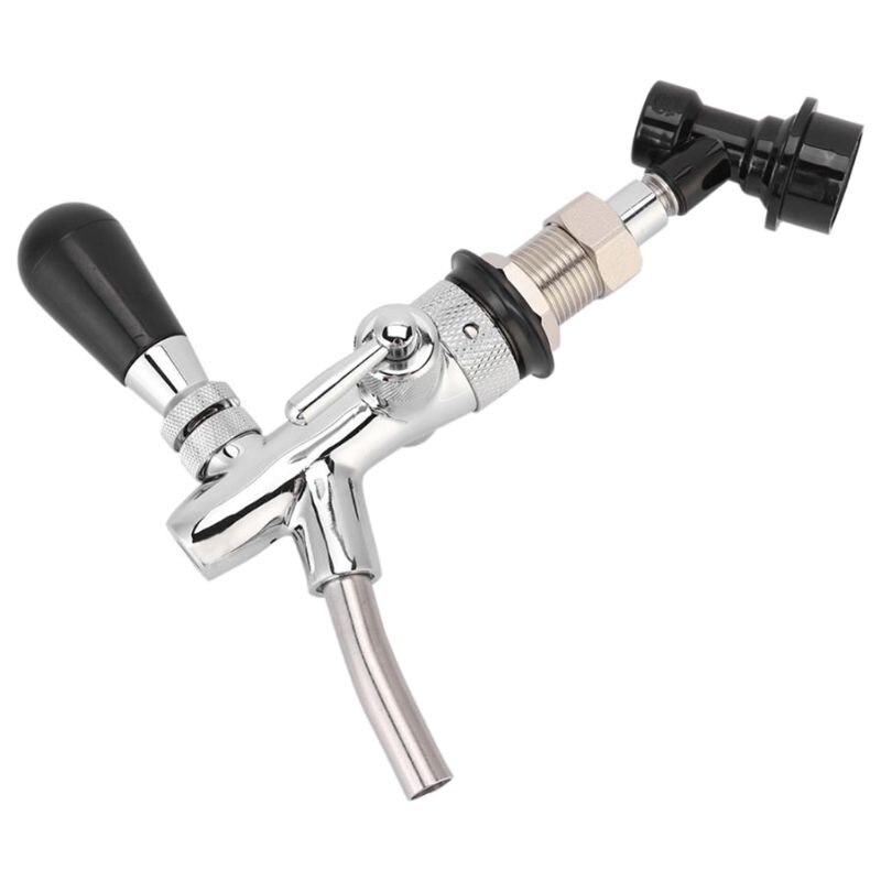 Grifo de cerveza ajustable, barril de cerveza, barril de cerveza casero con bloqueo de bola, líquido H37F