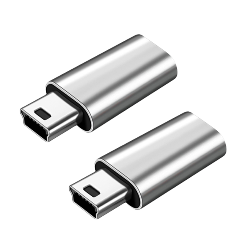 1/2Pcs Metal USB Type C to Micro USB Adapter Female Type-C to Male Mini Data Transfer Connector for Camera Phone OTG Conventer: Orange